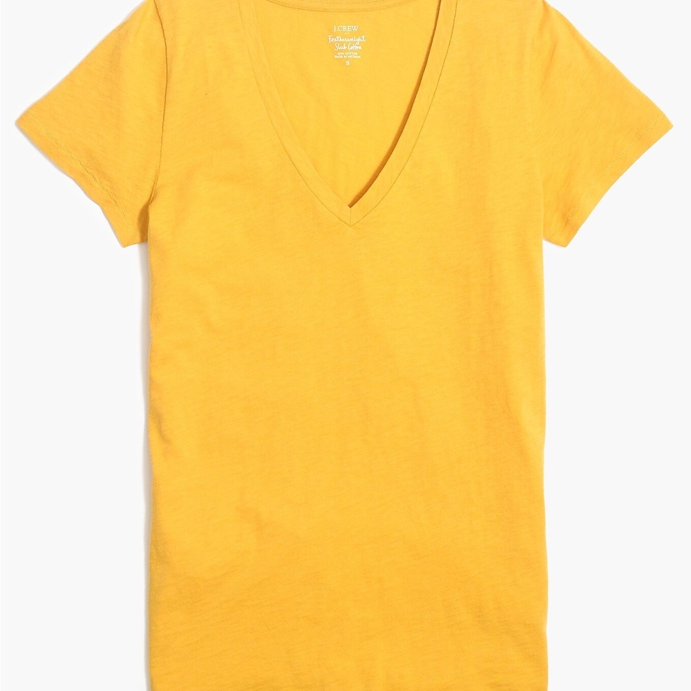☀️J. Crew Bright Yellow V-Neck Slim Fit Tee